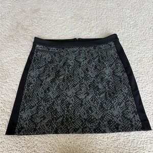 Banana Republic Black and Gray Textured Mini Skirt